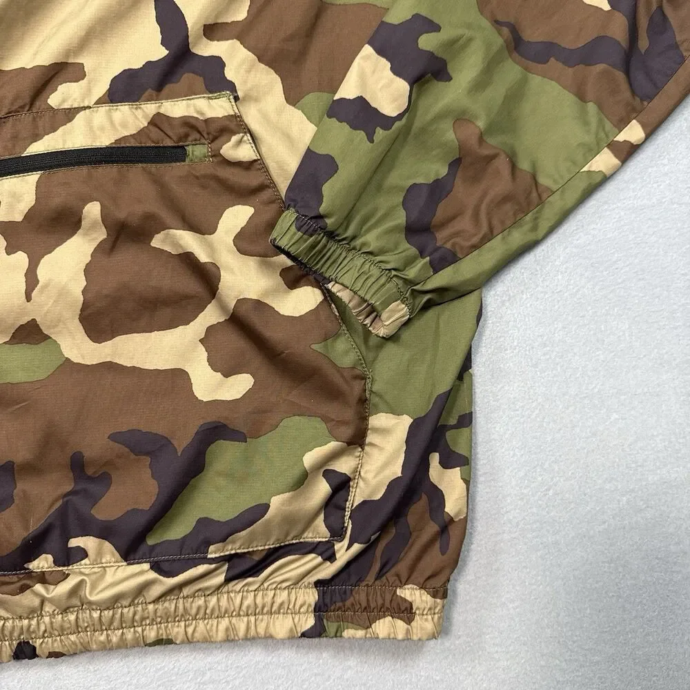 The North Face Camo Anorak Pullover Windbreaker Jacket Men's Small Hooded